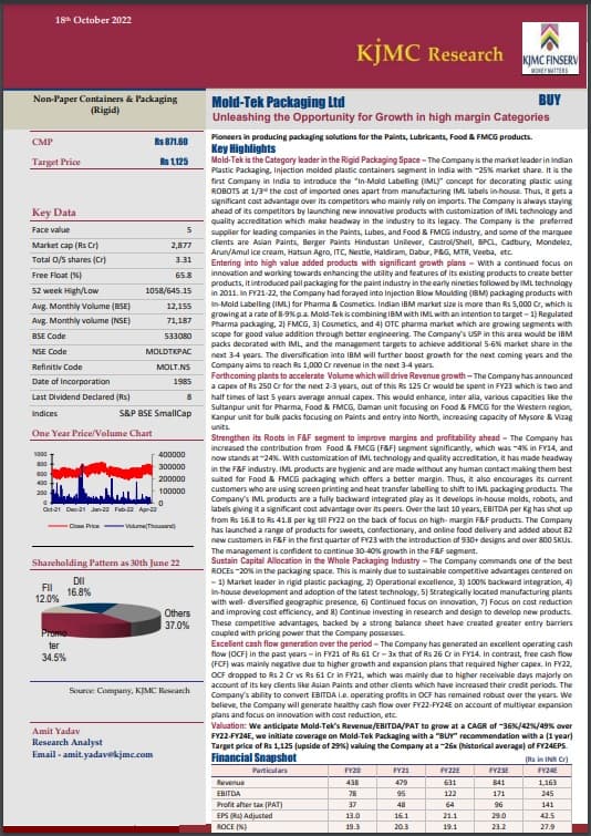 Mold-Tek Packaging Ltd - Initiating Coverage Research Report